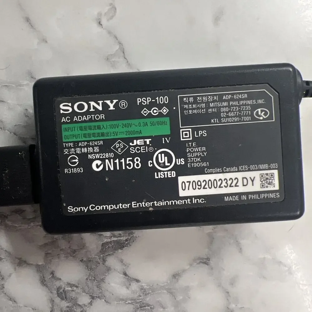 Genuine OEM SONY PSP-100 AC Adapter Charger Power Supply for PSP 1000 2000 3000